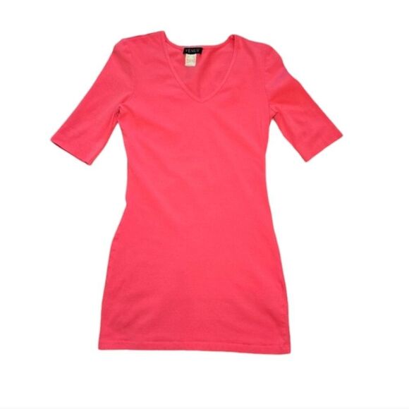 Venus V-Neck Tee - Pink/Salmon - Picture 1 of 6